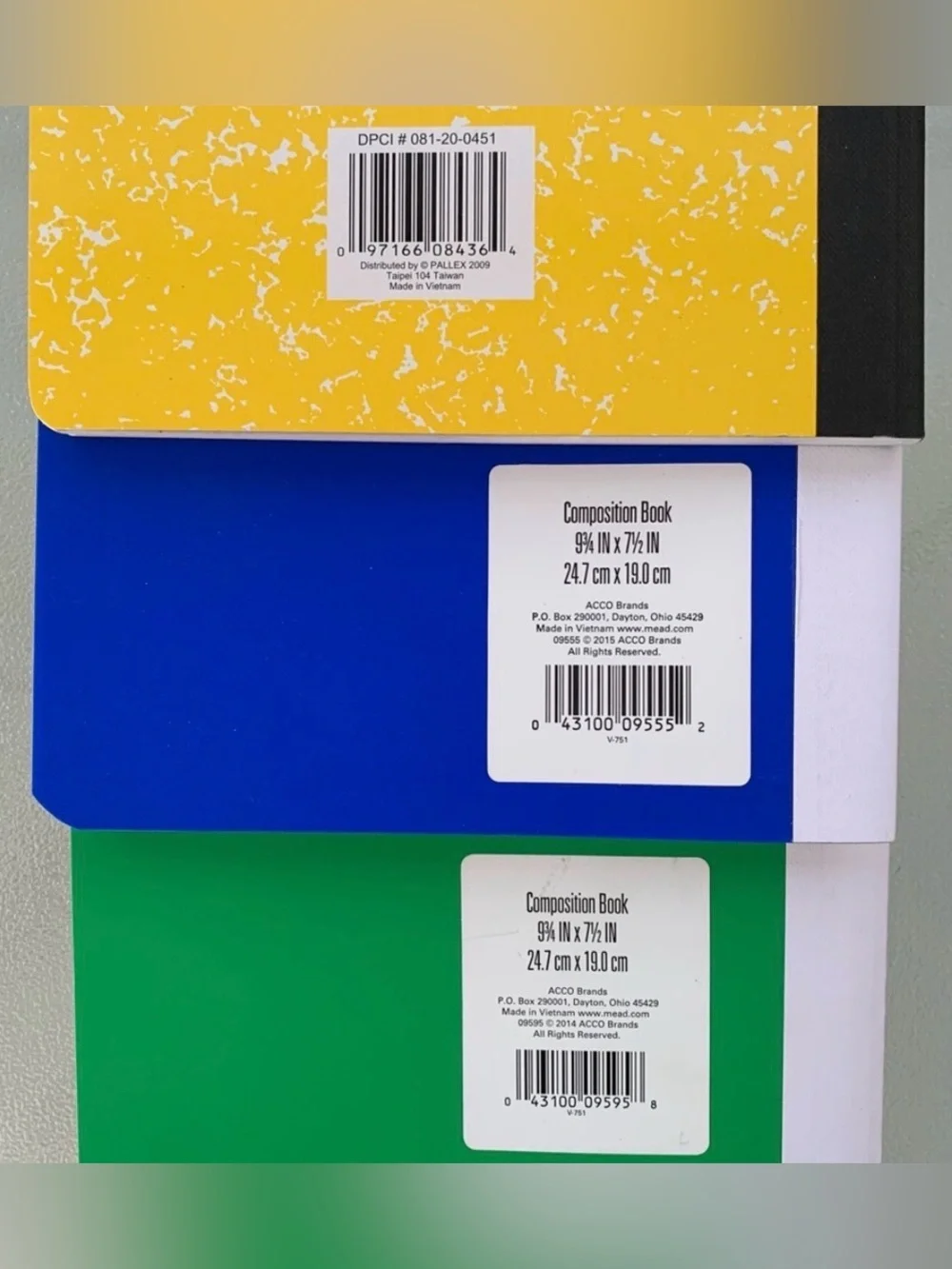 Composition Notebooks ~ 3-Book Variety Pack
